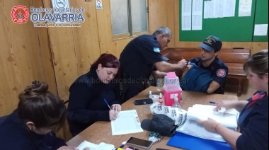 Se realizó una jornada de vacunación contra la gripe en el Cuartel Central de Bomberos Voluntarios