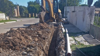 Tras el pedido de vecinos, amplían la red cloacal en un sector de Loma Negra