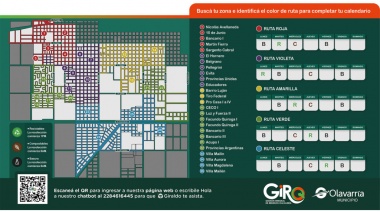 Calendario de GIRO para la recolección de residuos