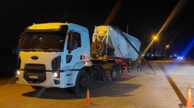 Un camión embistió una línea de Baja Tensión