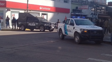 Fuerte operativo policial por la movilización de los municipales
