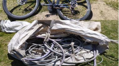 Encuentran más de 100 kilos de cables y 100 de cobre en un depósito de materiales reciclables