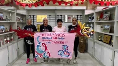 Ola Rosa cumplió su sueño:  remarán en equipo con su propio bote dragón