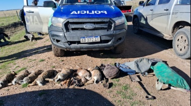 Nueve personas fueron aprehendidas cuando cazaban de manera ilegal