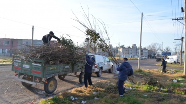 El Municipio realiza trabajos de mantenimiento en el Barrio Ituzaingó y 104 Viviendas