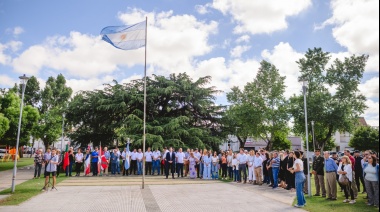 El intendente Maximiliano Wesner encabezó el acto protocolar por el 157° aniversario de Olavarría