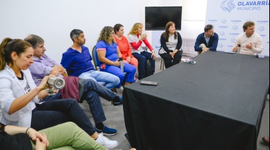 Maximiliano Wesner recibió a médicos del sistema de salud en su día