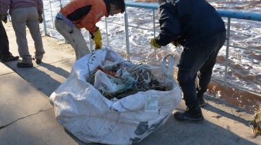 El Municipio de Olavarría continúa con los trabajos de limpieza y reacondicionamiento en el sector costero