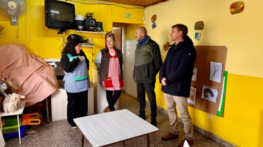 El intendente Wesner visitó la obra de ampliación del Jardín de Infantes Nº 923