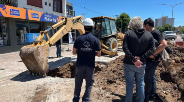 Se ejecutan obras para determinar el origen de la socavación en el Parque Mitre