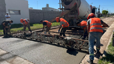 El Municipio avanza con las obras de hormigonado en avenida La Rioja y Pickelado