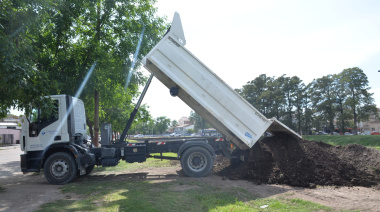El Municipio concretó una nueva etapa del Plan de Obras de Contención y Protección de la ladera del arroyo Tapalqué