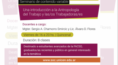 La FACSO dictará un seminario sobre Antropología