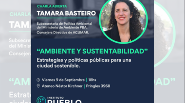Tamara Basteiro brindará una charla abierta en el Ateneo Néstor Kirchner