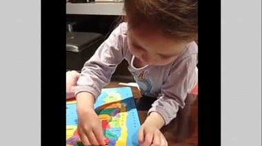 "Mi cumán, tu cumán": se viralizó el video de una niña aprendiendo los nombres de las provincias