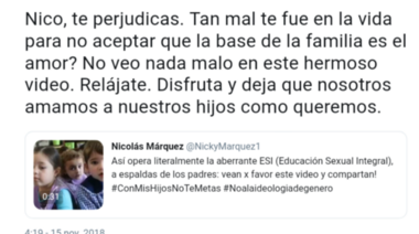 Polémica en Twitter: Jorge Rial defendió el vídeo del Jardín 901 de Olavarría