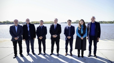 Kicillof y Fernández anunciaron la licitación de las obras que darán inicio al proyecto del Canal Magdalena