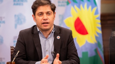 El gobernador Axel Kicillof llega a Olavarría