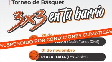 Otras actividades suspendidas debido a las condiciones climáticas