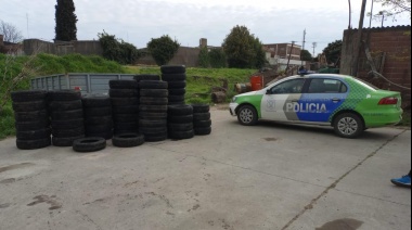 Encontraron mas de 50 neumáticos que habian sido robados