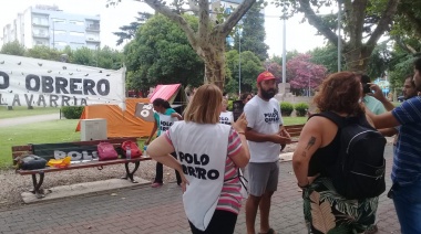 El Polo Obrero realizó un acampe en la Plaza Central