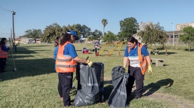 Titulares de Potenciar Trabajo Cooperar continúan con trabajos de mantenimiento en Olavarría