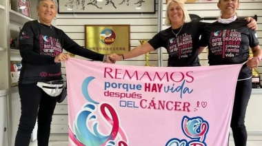 Ola Rosa cumplió su sueño: remarán en equipo con su propio bote dragón