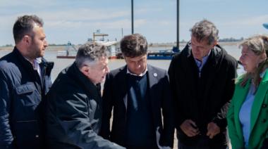 Axel Kicillof visitó las obras del Cauce del Río Salado