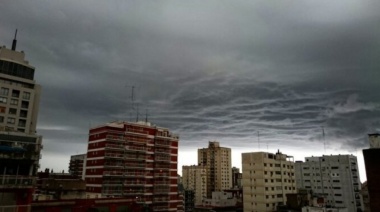 Rige un alerta amarillo por tormentas para la mañana de este lunes en la ciudad