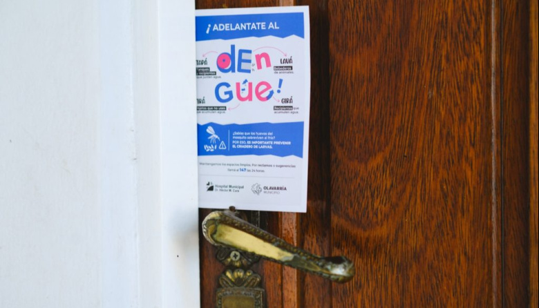 Operativo de bloqueo ante un caso sospechoso de Dengue