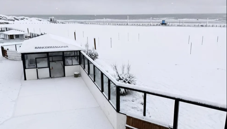 La nieve tiñó de blanco a Mar del Plata y otras localidades del sudeste bonaerense