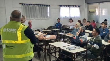 Se desarrolló una capacitación en Reanimación Cardio Pulmonar y manejo desfibrilador automático