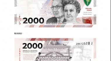 Ya circula el billete conmemorativo de 2000 pesos