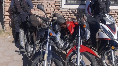 Hallaron en un terreno tres motos que habían sido robadas en la madrugada