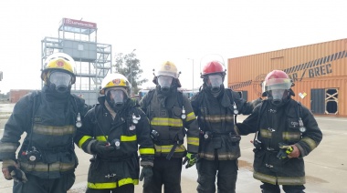 Bomberos de Olavarría participó de un entrenamiento con Equipos de Respiración Autónoma