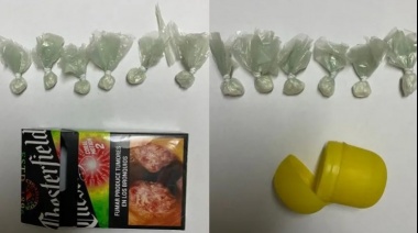 Aprehendieron a un hombre con 12 envoltorios de cocaína