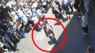 Identificaron al hombre que intento arrojarle una botella a Milei durante su asunción