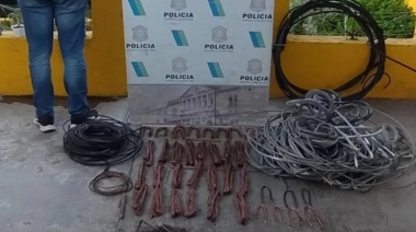 Hallaron más de 70 kilos de cables en una chatarrería de Sierras Bayas