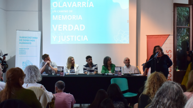 A sala llena presentaron el sitio web Monte Pelloni y el Informe de la Verdad y la Justicia
