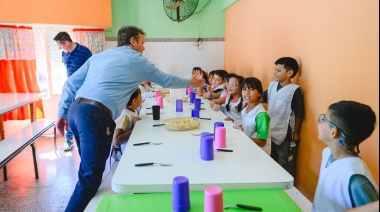 Wesner visitó la Escuela 59 y destacó la ampliación del Servicio Alimentario Escolar