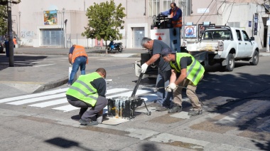 Demarcación de sendas peatonales