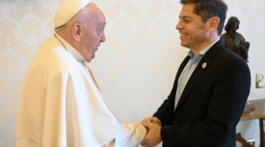 El Gobernador Axel Kicillof fue recibido por el Papa Francisco