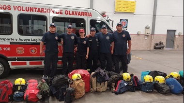 Bomberos de Olavarría presentes en el derrumbe en Villa Gesell