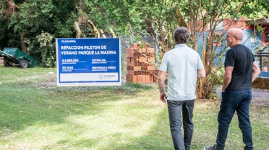 Maximiliano Wesner recorrió las obras de mejoramiento en el piletón del Bioparque La Máxima