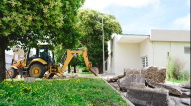 Inició la obra de construcción de nuevas veredas en la Escuela Nº 49