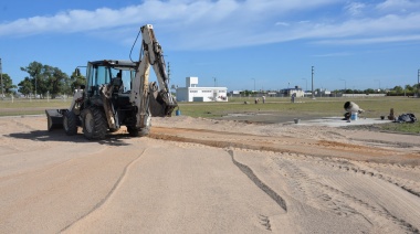 Avanzan las obras en el predio de la Pista Municipal de Atletismo
