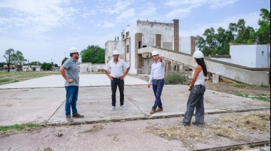 El intendente Wesner recorrió la construcción del Centro Recreativo y Deportivo en el ex Matadero Municipal