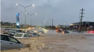 Brutal temporal en Bahía Blanca: un muerto, calles inundadas y decenas de familias evacuadas
