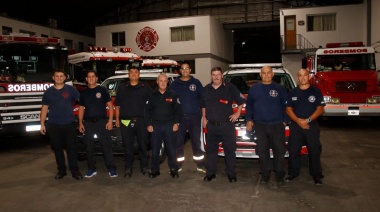 Bomberos de Olavarría rumbo a Bahía Blanca