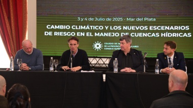 Con la presencia de Gabriel Katopodis, matriculados del Colegio de Ingenieros debaten sobre cambio climático y gestión hídrica